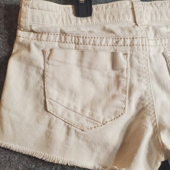 Mossimo Womens Denim Low Rise Short Short White Distressed Jean Shorts Size 11 - Picture 10 of 16